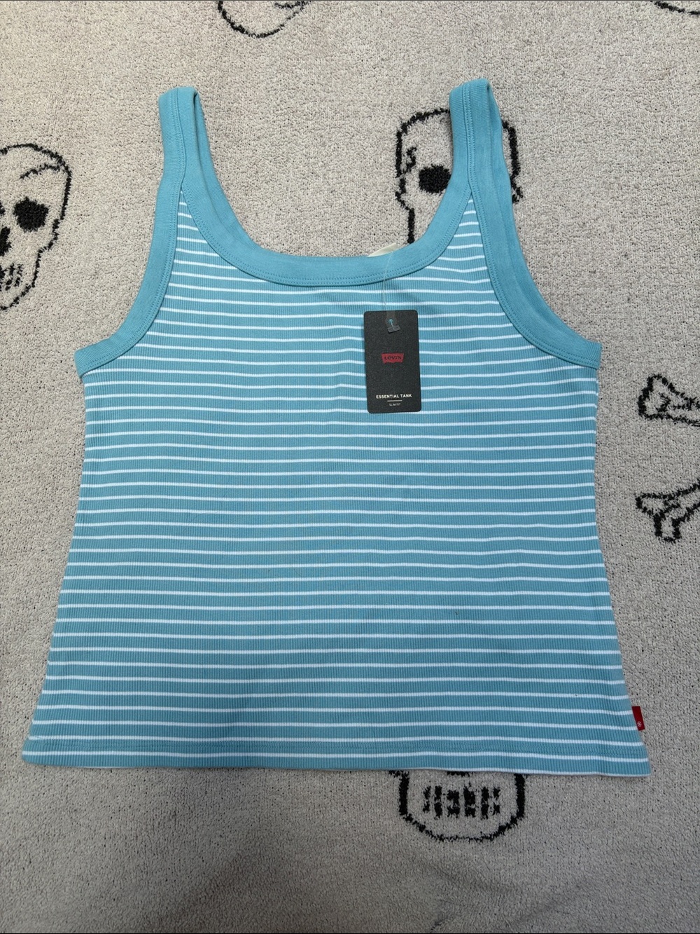 NWT Levi's Women's Light Blue Striped Tank Top